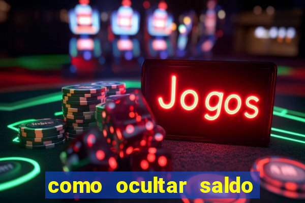 como ocultar saldo na betfair